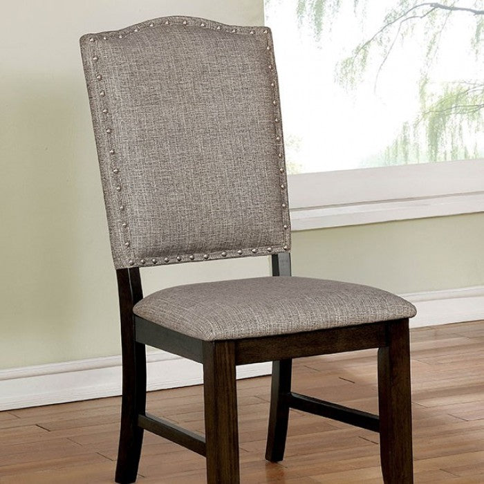 FOA Teagan Transitional Nailhead Trim Set of 2 Dining Side Chair