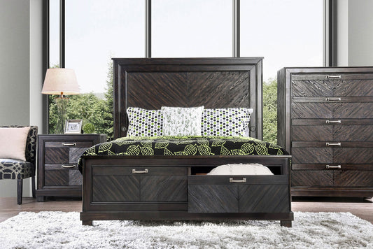 Argyros Transitional Style Espresso Finish King Bedroom Set
