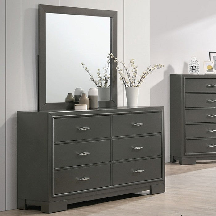 Alison Contemporary 6-Drawer Dresser - Gray