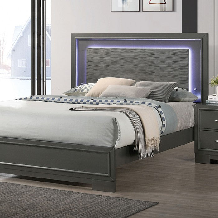 Alison Contemporary Full Bed - Gray