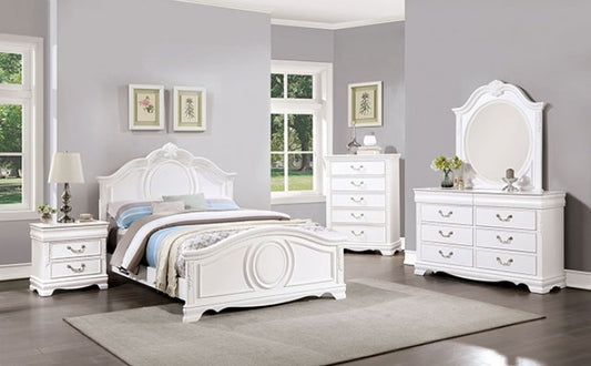 Alecia Twin Size 4 Pc Bedroom Set - White