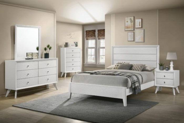 Dortmund Contemporary 4-Piece King Bedroom Set - White