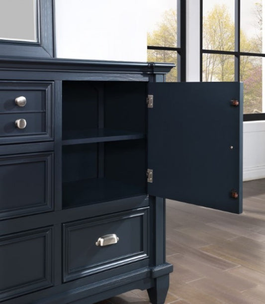 Manzanillo Transitional Armoire - Slate Blue