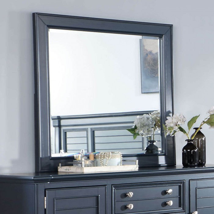 Manzanillo Transitional Mirror - Slate Blue