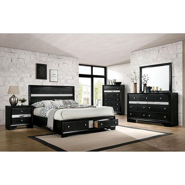 Chrissy 4-Piece King Bedroom Set - Black