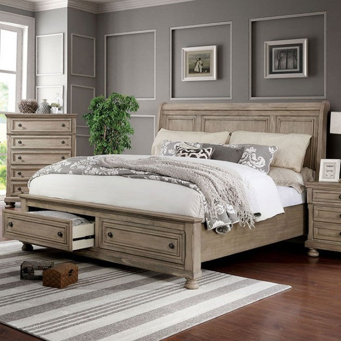 Wells King Bed - Gray
