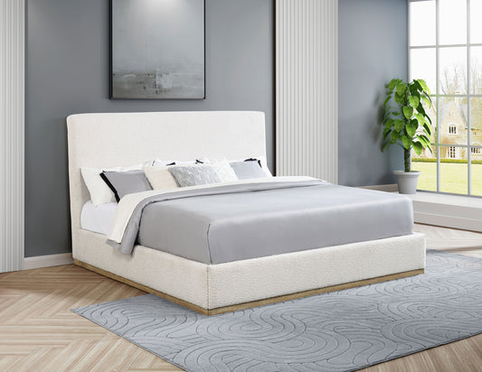 Knox Upholstered Eastern King Platform Bed Cream