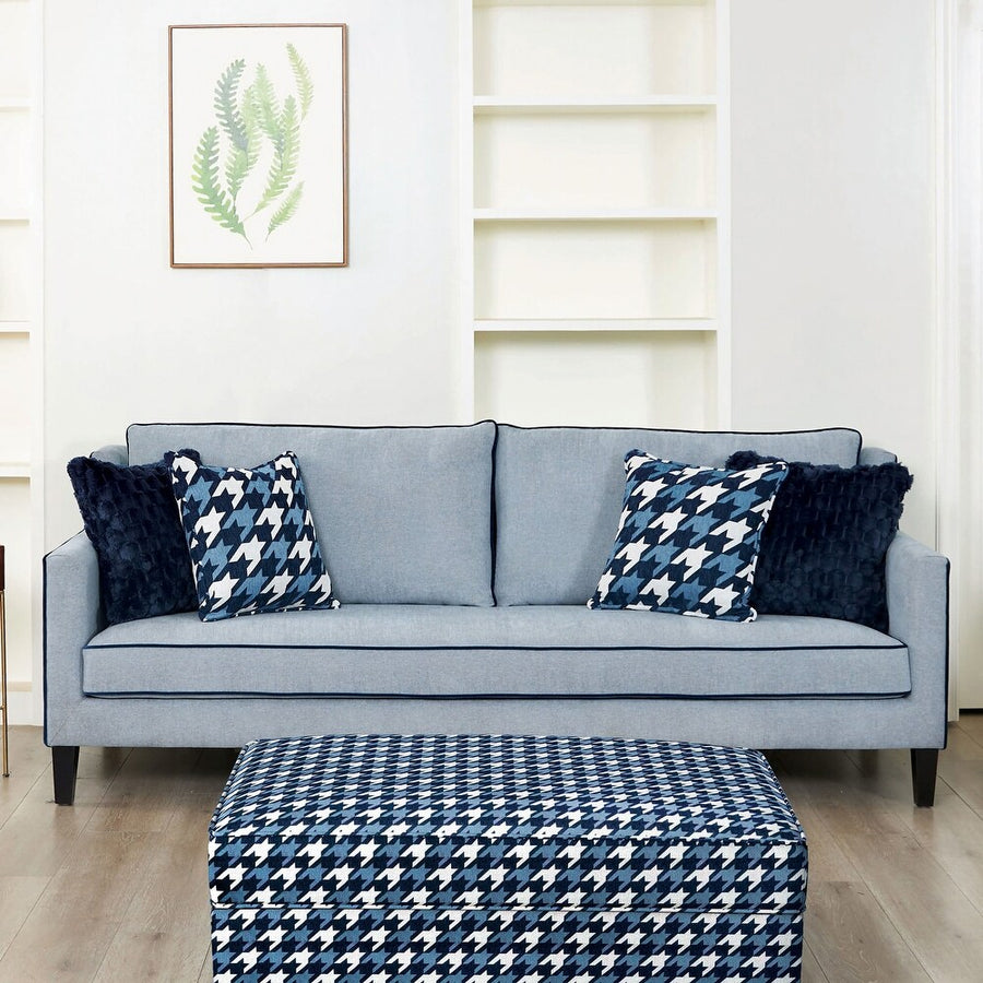 Colindale Transitional Upholstered Living Room Collection, Blue/Gray