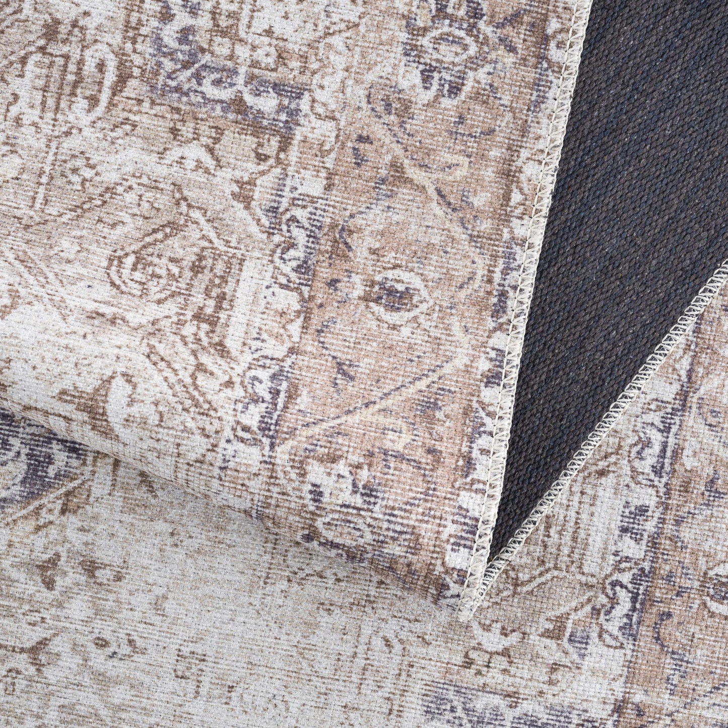 Beige Rosman Washable Area Rug - Promo