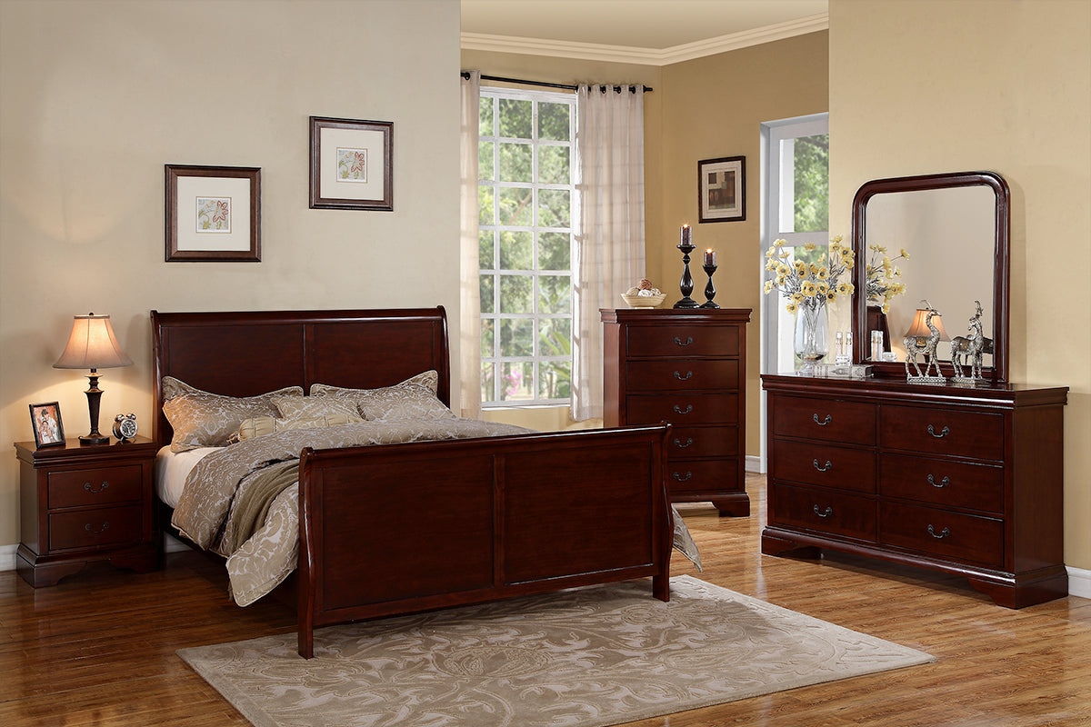 Poundex Contemporary Classic Design Cherry Dresser - F4737