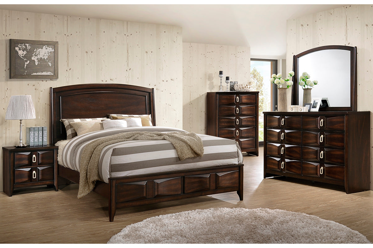 Poundex Contemporary Classic Design Brown 8 Drawer Dresser - F4875