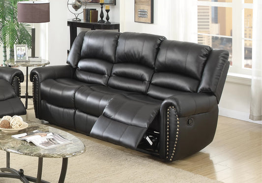 Brady Leather Motion Sofa with Nailhead Trim