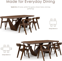 Furniture of America Romont | Mid-Century Modern Solid Wood Dining Table