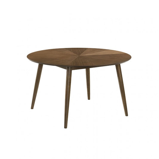 Raissa Mid-Century-Modern 52" Round Dining Table - Walnut