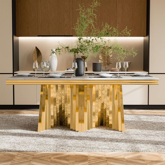 Basilicata Red Velvet Dining Table