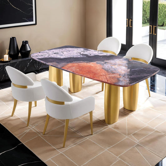 Northolt Multi-Color Sintered Stone 5-piece Dining Set