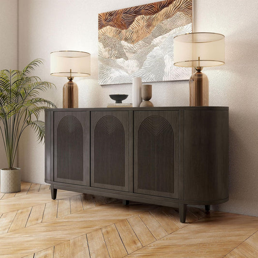 Sterling West Modern Farmhouse Dining Server in Ash Gray