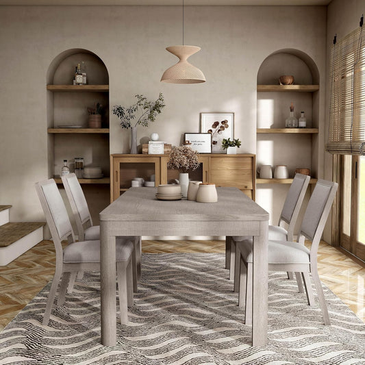 Belize Modern 7 Pc Dining Table Set - Gray