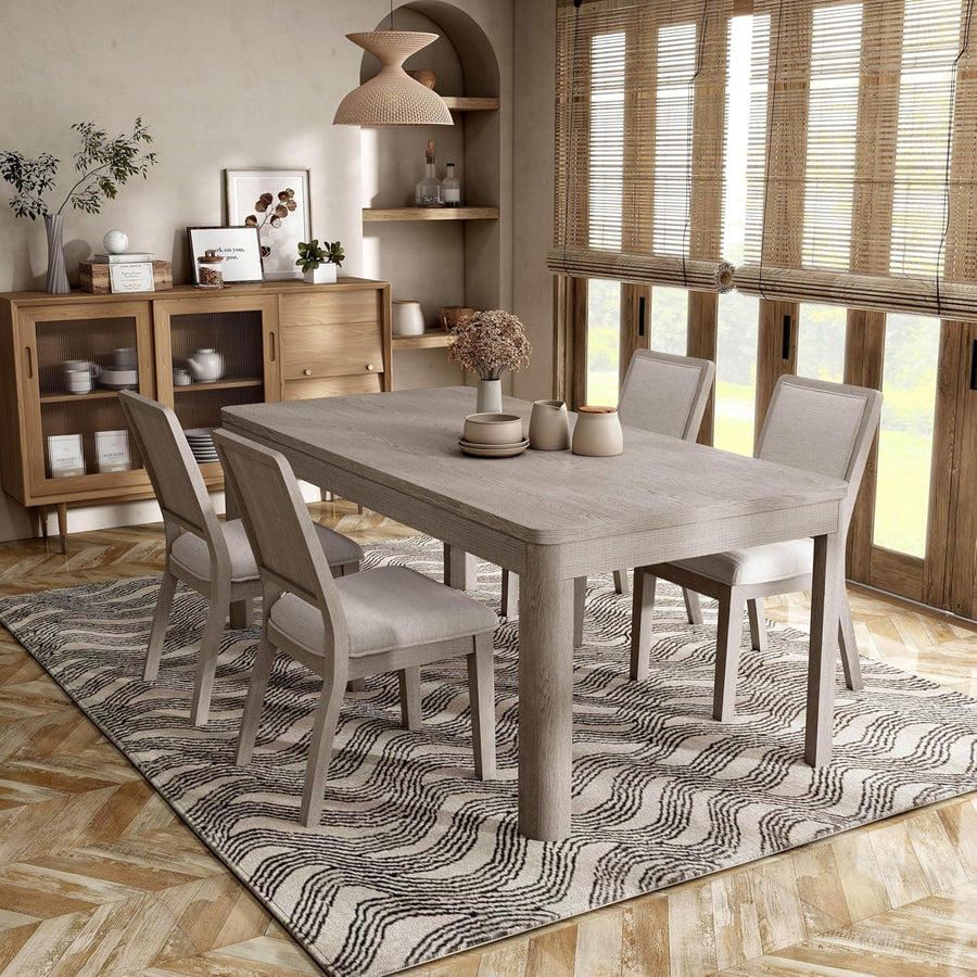 Belize Modern 7 Pc Dining Table Set - Gray