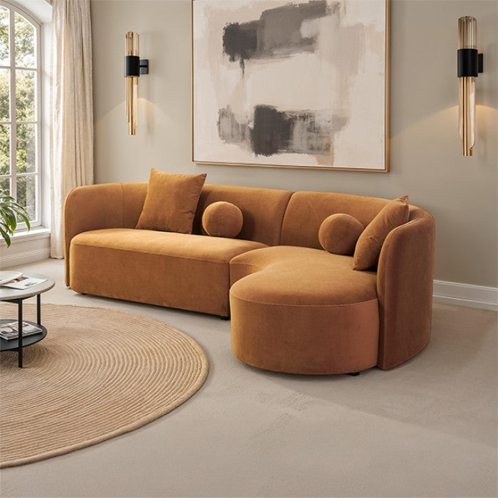 Revello 112" Chenille Sectional - Brown