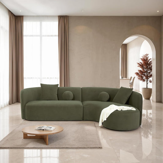 Revello 112" Chenille Sectional - Green