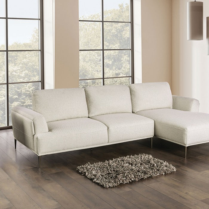 Gladbach L-Shaped Sectional in Beige Chenille