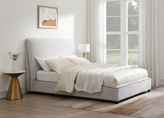 Pacifico King Size E. Bed - Oat/Brown