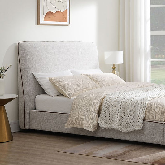 Pacifico King Size E. Bed - Oat/Brown