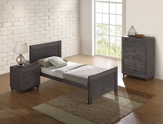 Griffin Twin Size 4 Pc Bedroom Set - Black