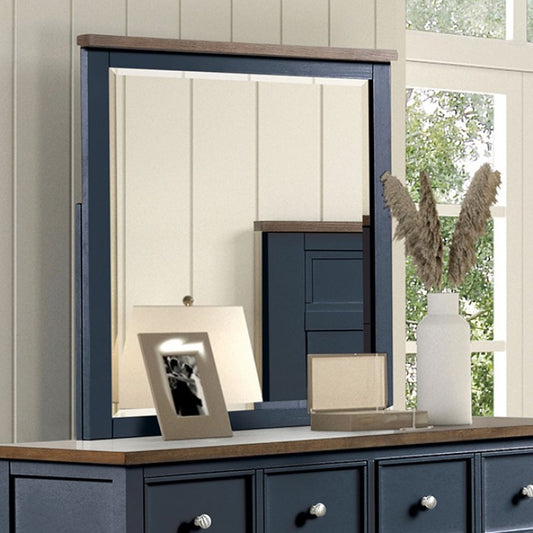 Pinetop Dresser Mirror - Blue/Dark Brown