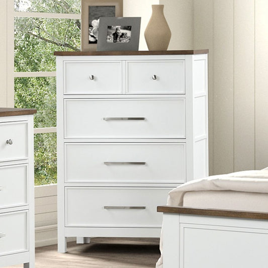 Pinetop Bedroom Chest - White/Dark Brown