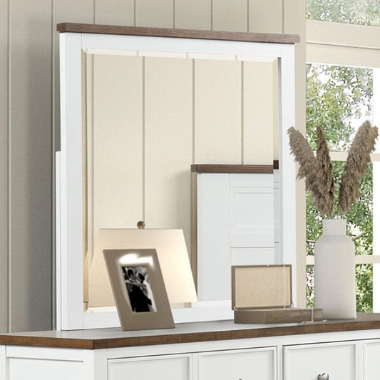 Pinetop Dresser Mirror - White/Dark Brown