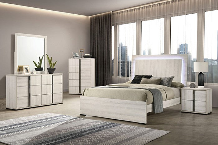 Horten 4-Piece King Bedroom Set - White Wash