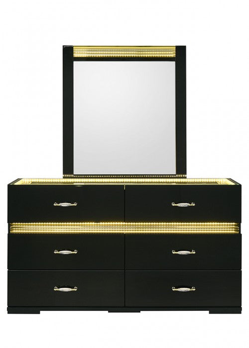 Lucida Dresser w/ LED - Black
