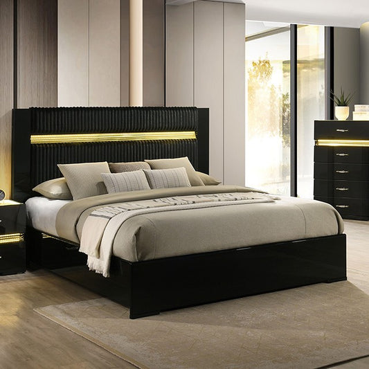 Lucida Queen Size Bed - Black