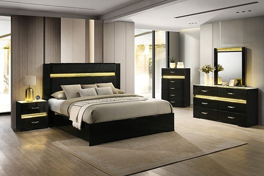 Lucida Queen Size Bed - Black