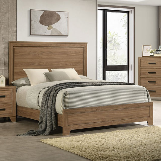 Panelli Full Size 4 Pc Bedroom Set - Walnut