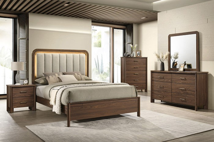 Hayward 4-Piece King Bedroom Set - Walnut
