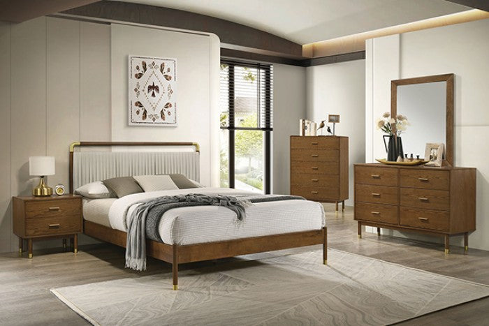 Bardot 4-Piece King Bedroom Set - Walnut