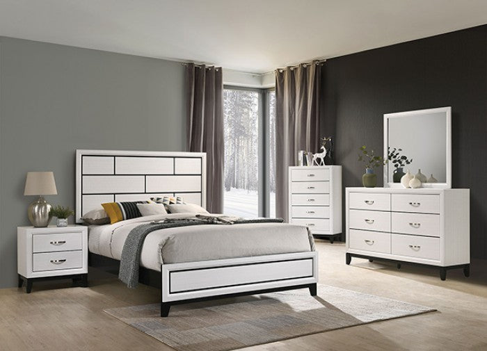 Errico 4-Piece King Bedroom Set - White