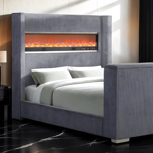 Sumter King Size E. Bed - Gray