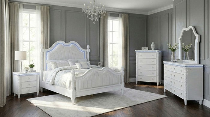 Swindon 4-Piece Queen Bedroom Set - Pearl White