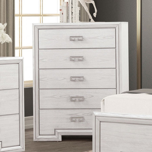 Basilone Bedroom Chest - Rustic White
