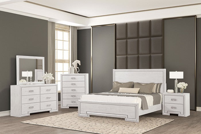 Basilone Nightstand - Rustic White
