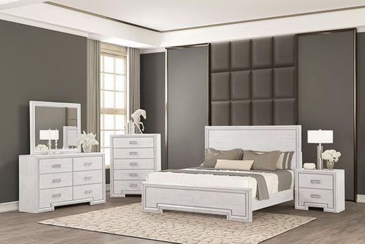 Basilone Bedroom Chest - Rustic White