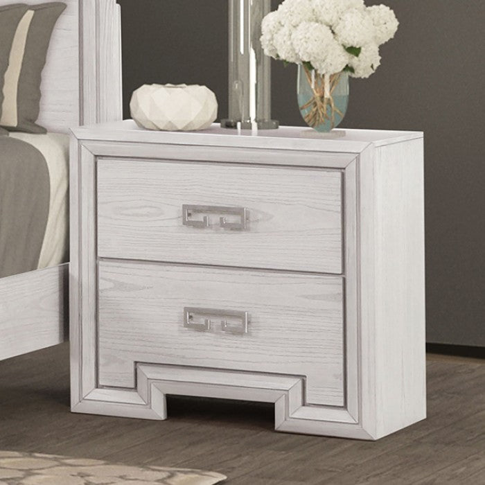 Basilone Nightstand - Rustic White