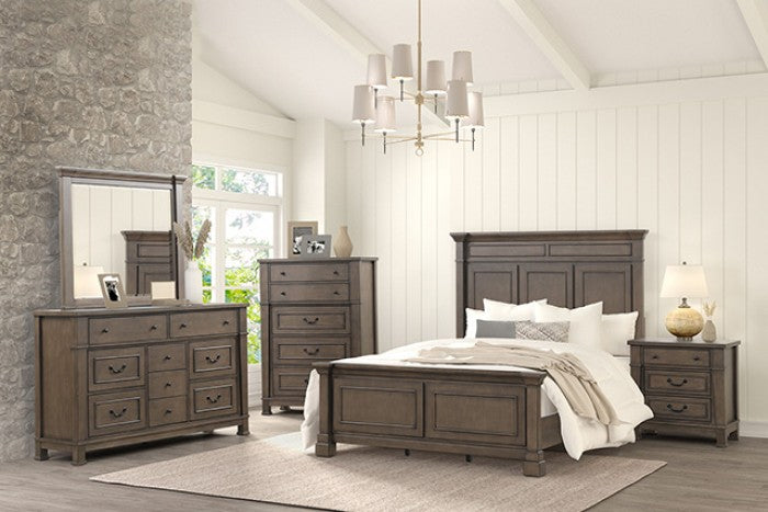 Huddersfield 4-Piece King Bedroom Set - Dark Walnut