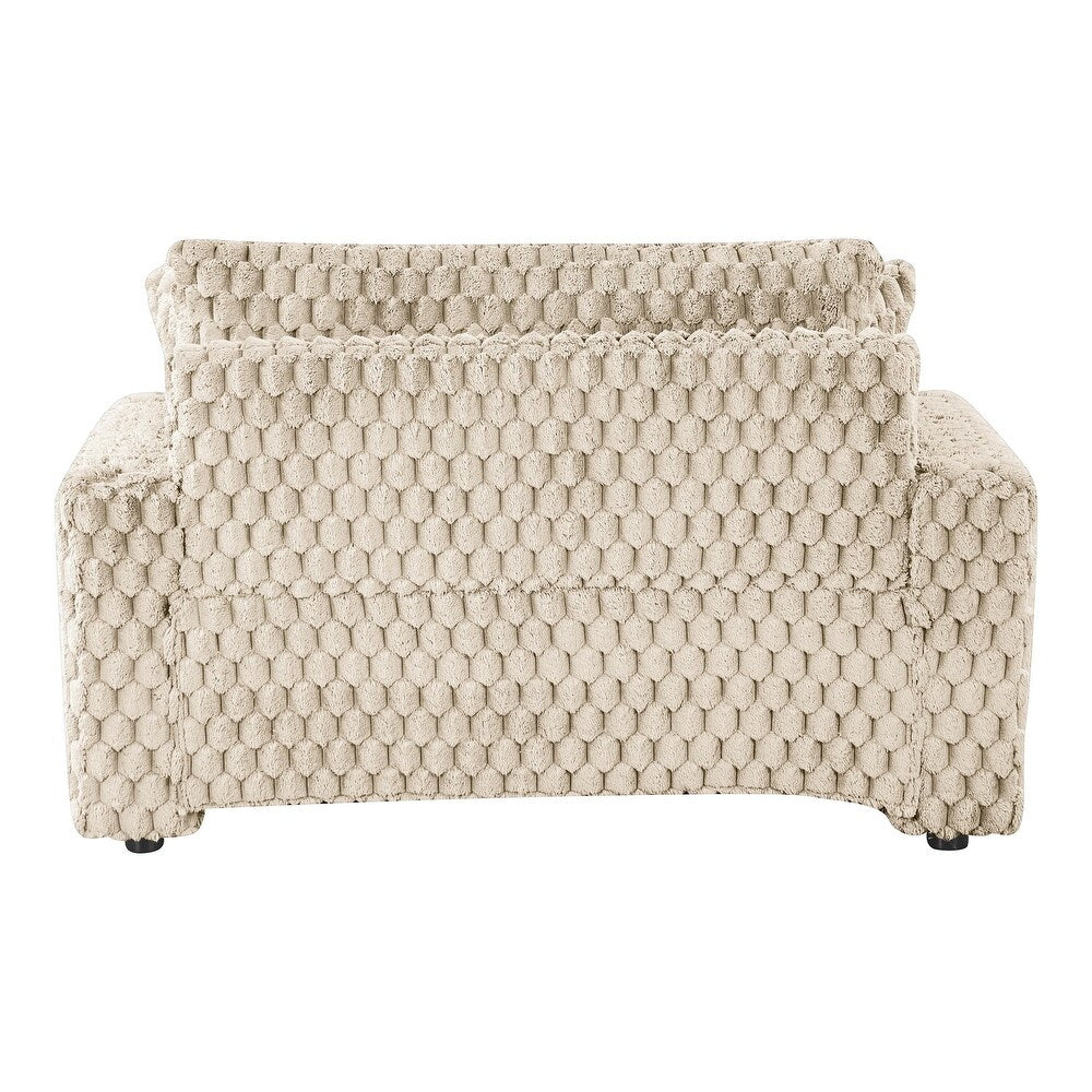 Ferryhill Plush Faux Fur Oversize Chaise Lounge