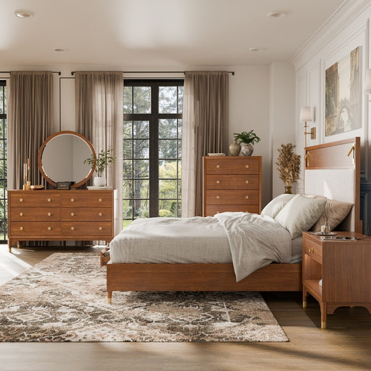 Hepburne Mid-Century Modern King Storage Bedroom Set