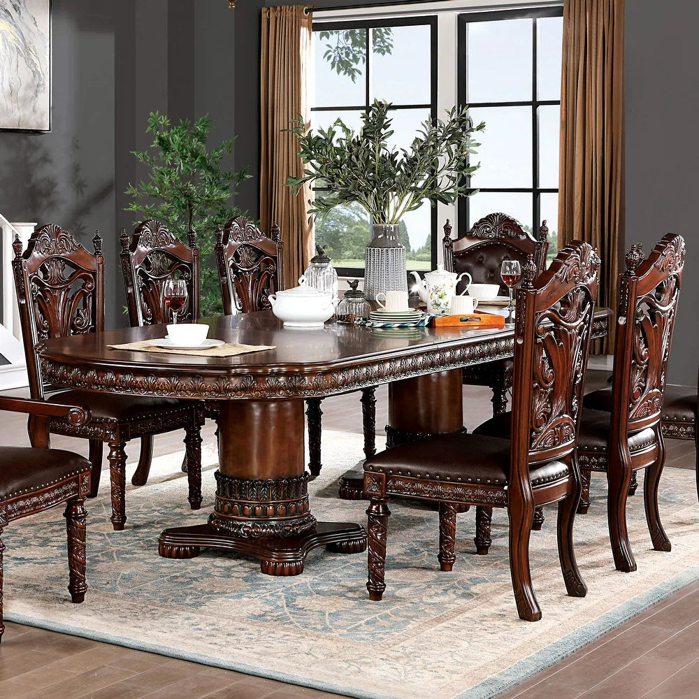 Canyonville Traditional 7-Piece Dining Set - Brown Cherry